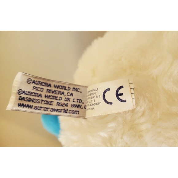 Aurora Bundled Up Snowman Blue Green Plush 10" Stuffed Animal Toy Scarf Earmuffs - Picture 8 of 8